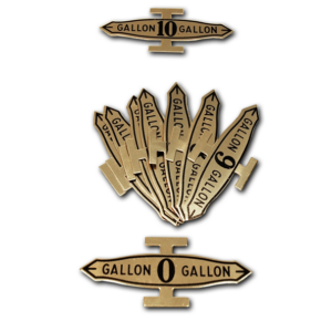 10 GALLON BRASS MARKERS