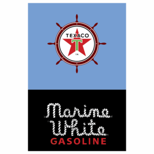 TEXACO MARINE WHITE GASOLINE DECAL