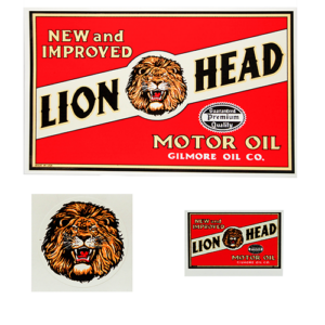 LION HEAD MOTOR OIL DECAL