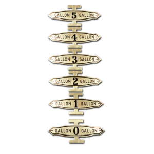 5 GALLON BRASS MARKERS