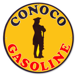 CONOCO MINUTEMAN GASOLINE 12 INCHES & 30 INCHES SIGNS