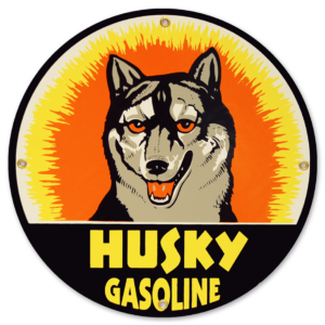 HUSKY GASOLINE 12 INCHES & 30 INCHES SIGNS