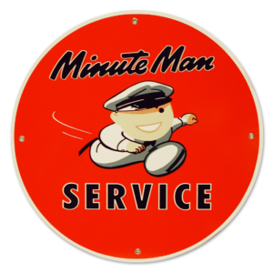 CONOCO MINUTEMAN SERVICE 12 INCH & 30 INCH SIGNS