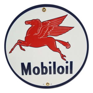 MOBILOIL 9 INCHES SIGN
