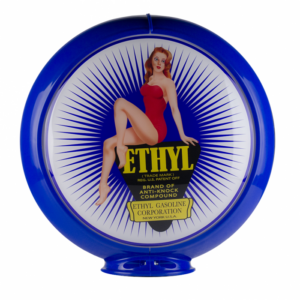 ETHYL PIN-UP GAS GLOBE (BLUE)