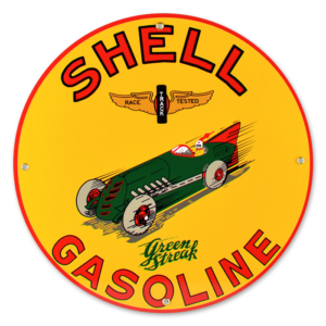 SHELL GREEN STREAK GASOLINE 12 INCHES & 30 INCHES SIGNS