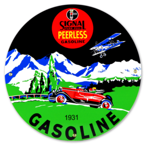 SIGNAL PEERLESS GASOLINE 12 INCHES & 30 INCHES SIGNS