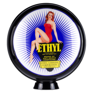 ETHYL PIN-UP GAS GLOBE (BLUE)