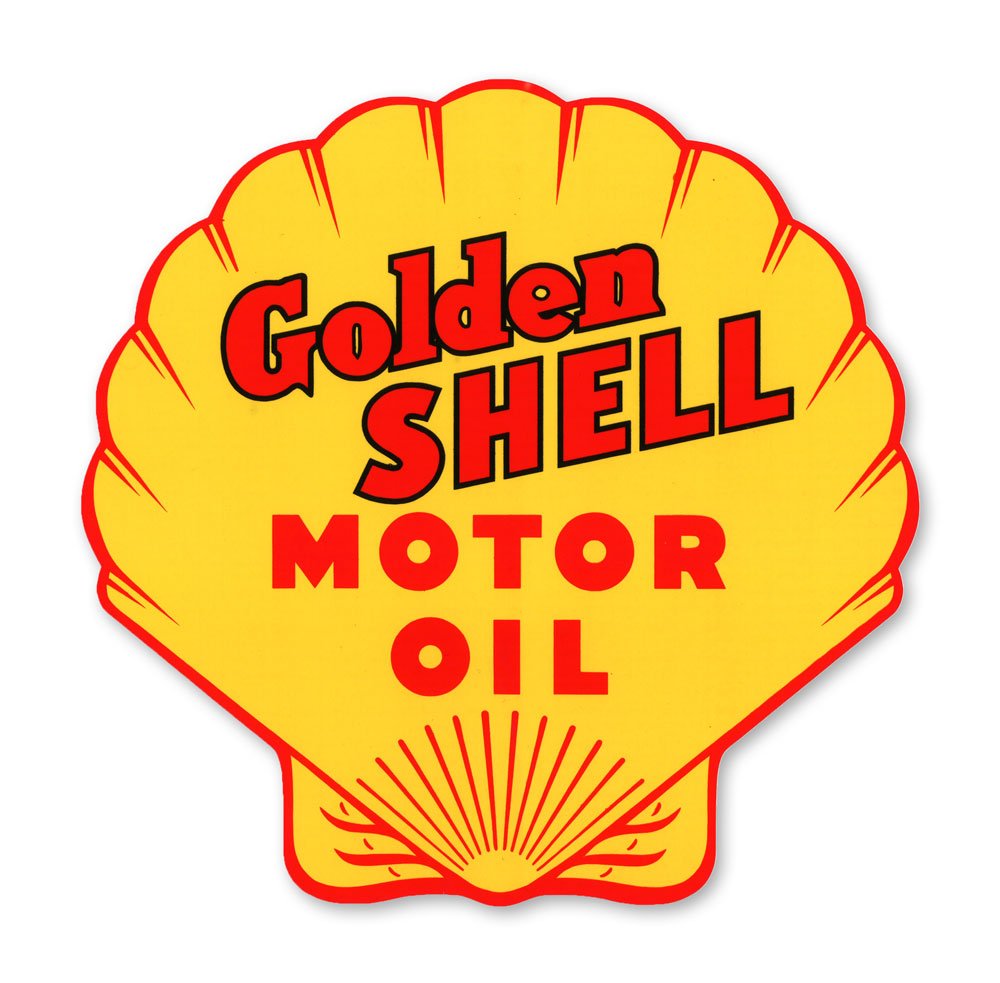GOLDEN SHELL MOTOR OIL DECAL