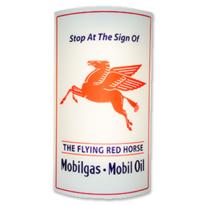 MOBIL GAS LIGHTED SIGN
