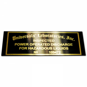 POWER OPERATED UNIVERSALS' LABORATORIES TAG