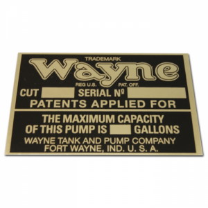 WAYNE 615 NAME PLATE