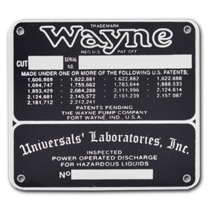 WAYNE 60 "CUT" I.D. TAG