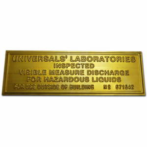 UNIVERSALS' LABORATORIES TAG - VISIBLE