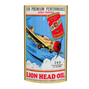 GILMORE LION HEAD AERO TESTED LIGHTED SIGN