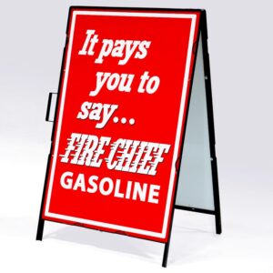 TEXACO FIRE CHIEF IT PAYS DRIVE WAY SIGN