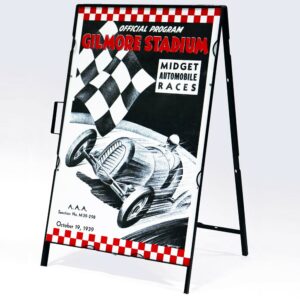 GILMORE STADIUM MIDGET AUTOMOBILE RACES DRIVE WAY SIGN