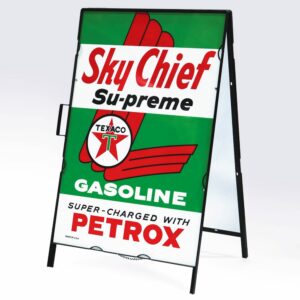 TEXACO SKYCHIEF SUPREME GASOLINE DRIVE WAY SIGN