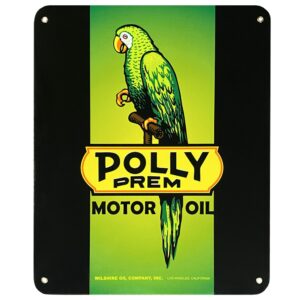 POLLY PREM MOTOR OIL SIGN GREEN
