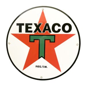 TEXACO 12 INCHES & 30 INCHES SIGNS (Black Border)