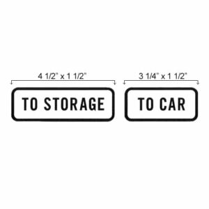 TO STORAGE - TO CAR DECAL