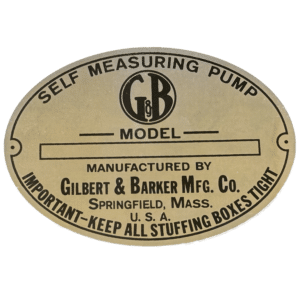 Gilbert & Barker MRG. Co ID Tag